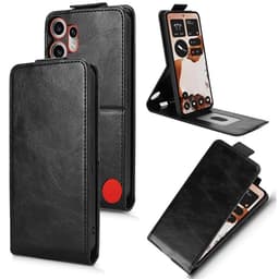 SKALO Nothing CMF Phone 2 Pro Vertikalt PU-læder cover Cover - Sort