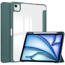 SKALO iPad Air 13 (2025) Trifold Fodral Transparent Baksida - Grön