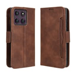 SKALO Motorola Edge 60 Pro 5G 6-RUM Flip Cover - Brun