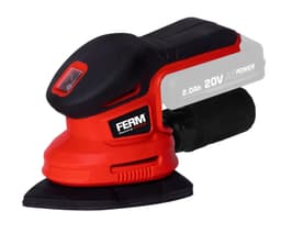 FERM PSM1031 Slibemaskine 20V | Softgrip | Støvudsugning | Solo | Ekskl. Akku og Lader