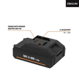 FERM CDA1144 Batteri 18V – 1.5Ah Li-Ion – Kun til CDM1120 – Ny Type