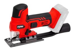 FERM JSM1037 - Akku Stiksav - 20V - AX Power - Barrelgrip - 4 pendulindstillinger - Støvsugeradapter - Hurtigskiftesystem- 2 klinger - Solo - Ex. Akku og oplader