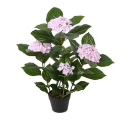 Kunstig plante WIND HYDRANGERA H80cm, rosa