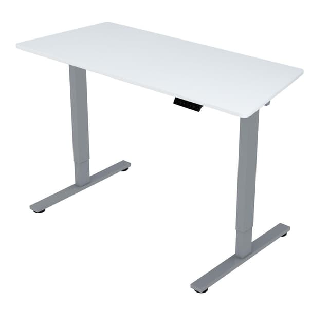 Skrivebord ERGO FIT med 1 motor 120x68xH71,5-116cm, hvid/sølvgrå