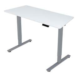 Työpöytä ERGO FIT 1 moottorilla 120x68xH71,5-116cm, valkoinen/hopeaharmaa