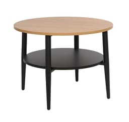 Sohvapöytä HECTOR 60x60xH45cm, saarni/musta