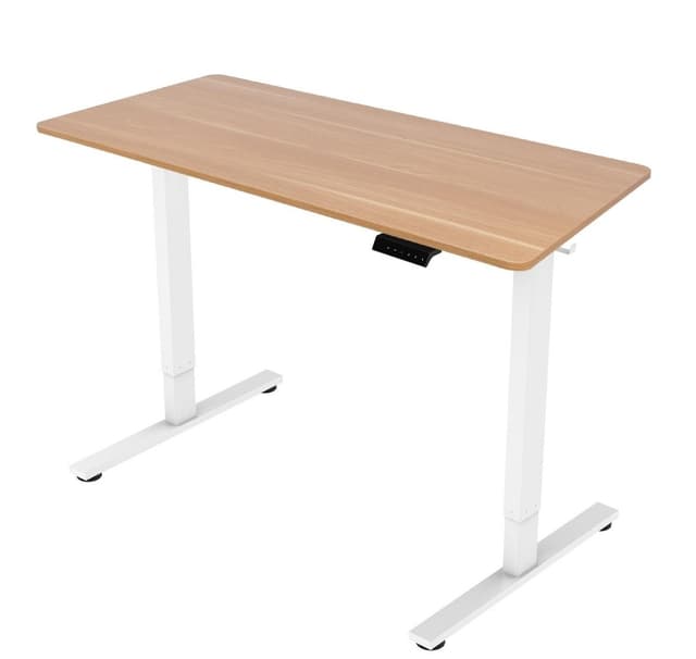 Skrivebord ERGO FIT med 1 motor 120x68xH71,5-116cm, eg/hvid