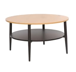 Sohvapöytä HECTOR 80x80xH45cm, saarni/musta
