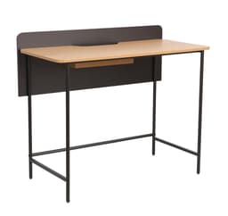 Skrivbord HARPER 100x49,5xH85cm, ask/svart