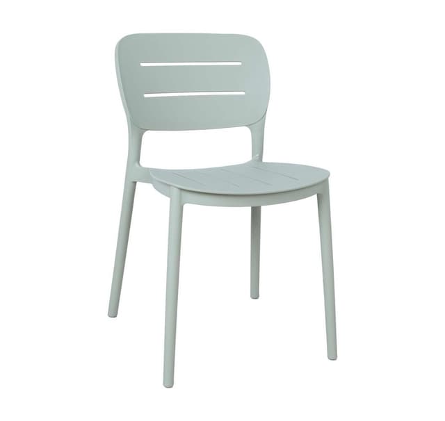 Stol MANGO 42,5x53,5xH79cm, gröngrå plast