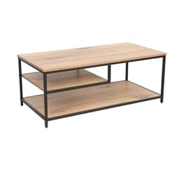 Soffbord DIMITRA 100x50xH40cm, rustikt/svart