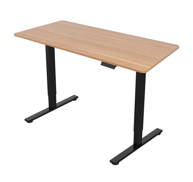 Skrivebord ERGO FIT med 1 motor 120x68xH71,5-116cm, eg/sort