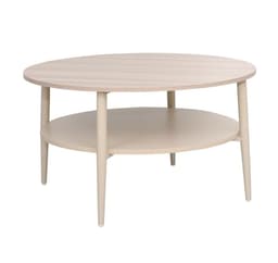 Sohvapöytä LESTER 80x80xH45cm, vaalea puu/beige