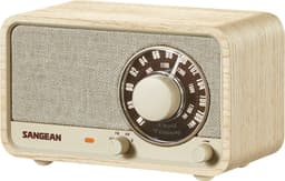 Sangean WR-8 Genopladelig Retro Radio White Ash