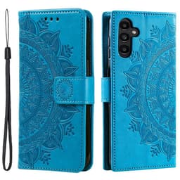 SKALO Samsung A17 Mandala Lompakkokotelo - Sininen