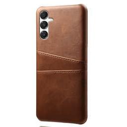 SKALO Samsung A17 PU-Nahkainen Kortholderi Suojakuori - Ruskea