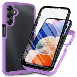 SKALO Samsung A17 Shockproof Clear Hybrid+Skärmskydd Skal - Lila