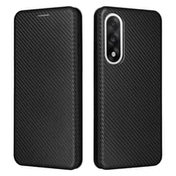 SKALO OnePlus Nord 5 Carbon Fiber Lompakkokotelo - Musta