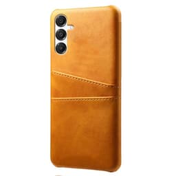 SKALO Samsung A17 PU-Nahkainen Kortholderi Suojakuori - Vaaleanruskea