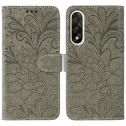 SKALO OnePlus Nord 5 Mandala Flower Plånboksfodral - Grå