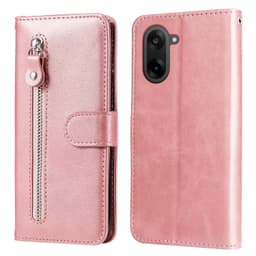 SKALO OnePlus Nord CE5 Klassinen vetoketju Lompakkokotelo - Pinkki