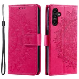 SKALO Samsung A17 Mandala Lompakkokotelo - Cerise