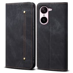 SKALO OnePlus Nord CE5 Jeans Lompakkokotelo - Musta