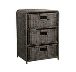 Hylly, jossa 3 koria BASILE 40x30xH56cm, tumma