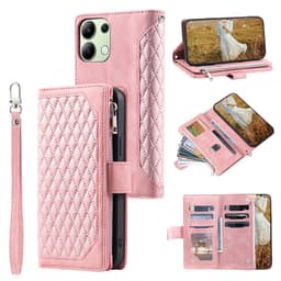 Xiaomi Redmi 15C Zipper Wallet Case Rhombus Stitching Line Puhelinsuojus