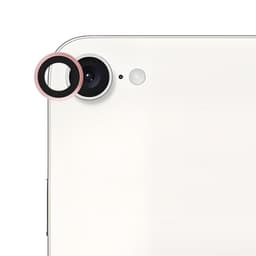 Til iPhone 16e Kamera Linsebeskytter Hærdet Glas Metal Ring Linsefilm - Pink