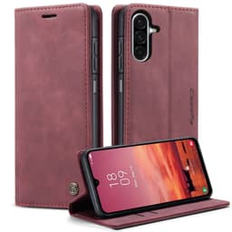CASEME Retro Lompakkokotelo Samsung Galaxy A17 - Punainen