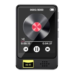 1,77"" berøringsskjerm MP4-spiller Bluetooth-radio E-bokleser Stemmeopptaker inkl. 64 GB