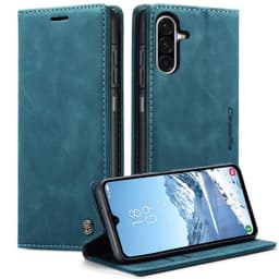 CASEME Retro Lompakkokotelo Samsung Galaxy A17 - Sininen