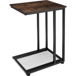 tectake Sidebord Eton 48 x 35 x 66 cm Industrielt Mørkt Træ, Rustikt
