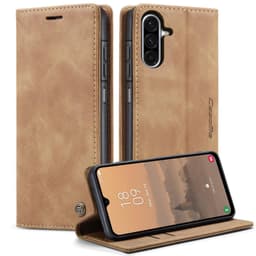 CASEME Retro Lompakkokotelo Samsung Galaxy A17 - Ruskea