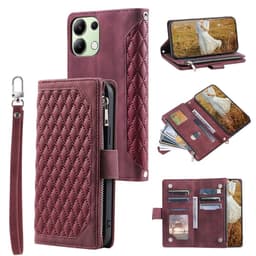 Til Xiaomi Redmi 15C Zipper Wallet Case Rhombus Telefoncover