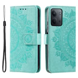 SKALO Xiaomi Redmi 15C (173mm) Mandala Flip Cover - Turkis