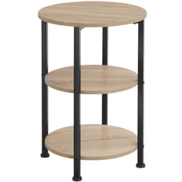 tectake Sidebord Colchester 40 x 40 x 61 cm Industrielt Lyst Træ, Egetræ Sonoma