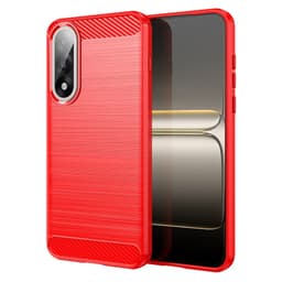 SKALO OnePlus Nord 5 Armor Carbon Suojakuori - Punainen