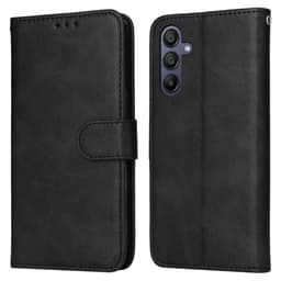 SKALO Samsung A17 PU-nahka Lompakkokotelo - Musta