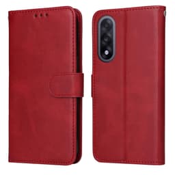SKALO OnePlus Nord 5 PU-nahka Lompakkokotelo - Punainen