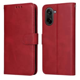SKALO OnePlus Nord CE5 PU-nahka Lompakkokotelo - Punainen