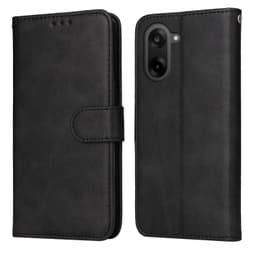 SKALO OnePlus Nord CE5 PU-nahka Lompakkokotelo - Musta