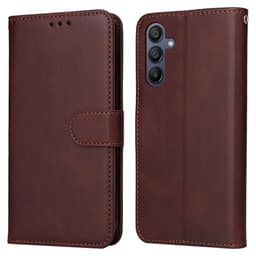 SKALO Samsung A17 PU-nahka Lompakkokotelo - Ruskea