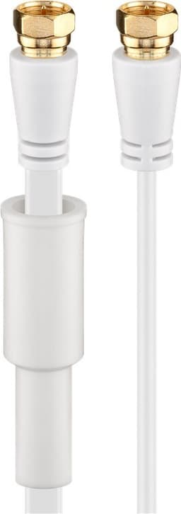 Fladt SAT-antennekabel (80 dB), dobbeltskærmet, vejrbestandig