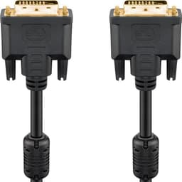 DVI-D Full HD-kabel Dual Link, Guldpläterad