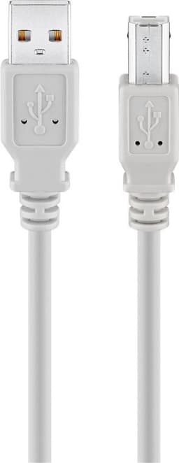USB 2.0 Hi-Speed -kaapeli, harmaa