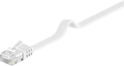 CAT 5e Fladt patchkabel, U/UTP, hvid