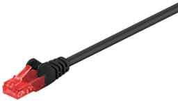 CAT 6 patchkabel, U/UTP, sort