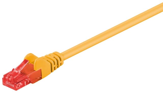 CAT 6 patchkabel, U/UTP, gul